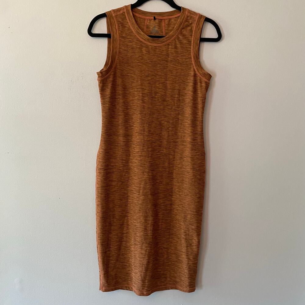 prAna Burnt Orange Sleeveless Midi Dress Gorpcore Outdoor Women's size Small